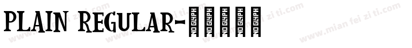 PLAIN Regular字体转换